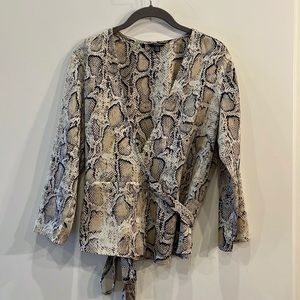 Ladies size M snakeskin wrap shirt